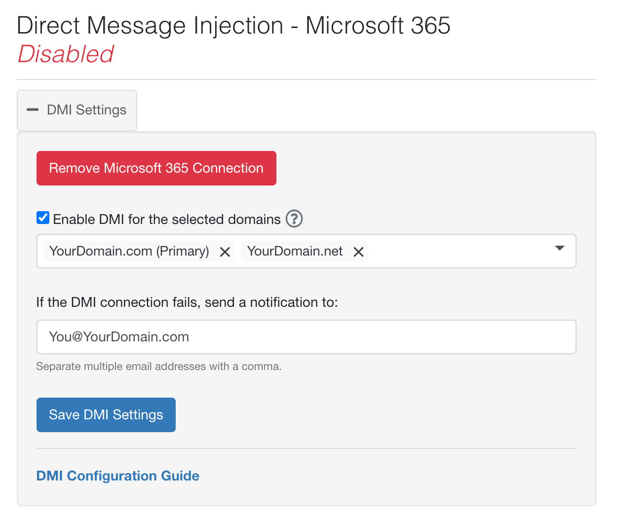 DMI Configuration Guide Knowledge Base