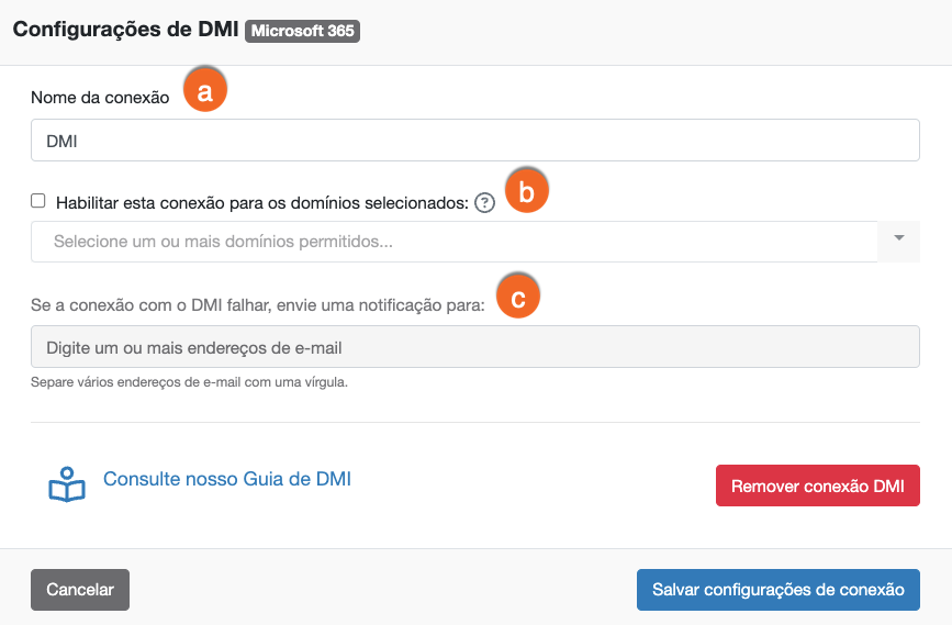 Guia de configuração do Direct Message Injection (DMI) – Base de ...