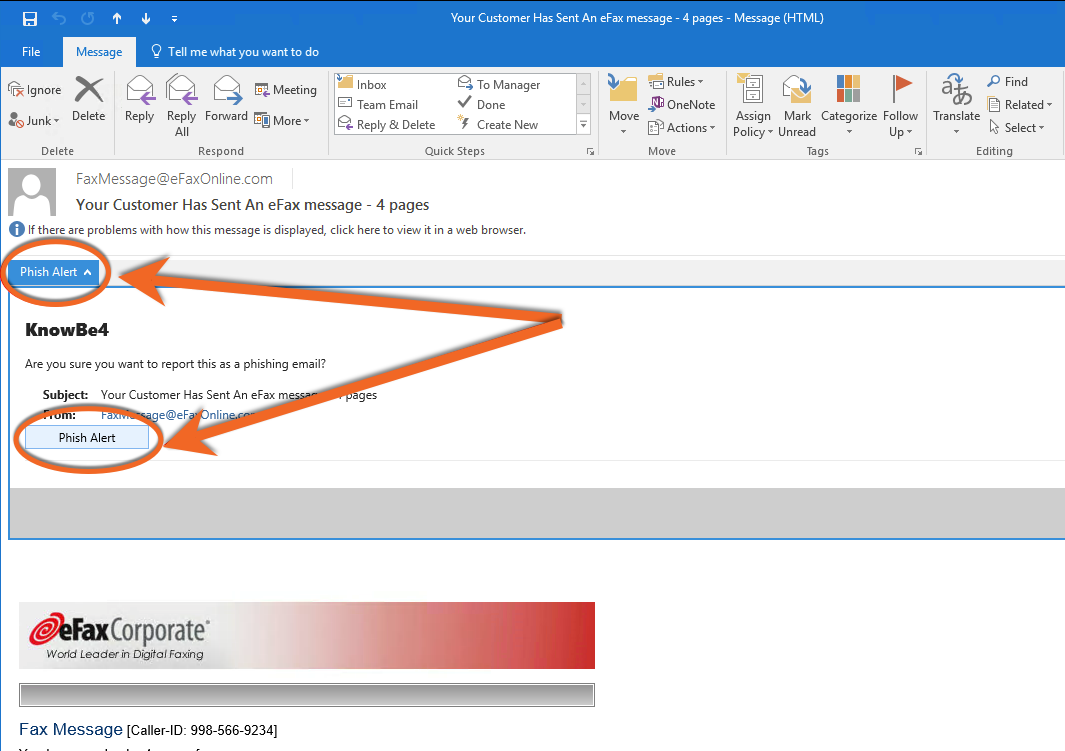 Guia do Phish Alert Button (PAB) no Microsoft Outlook – Base de ...